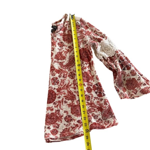 Style & Co Red Floral Long Sleeve Top Womens Size Petite S Casual Stretch Blouse - Picture 11 of 12